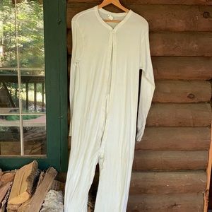 Long Handles White One Piece Long Jons sz XL